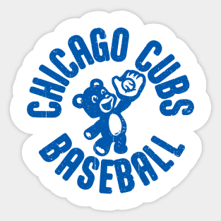 Vintage Chicago Cubs Baseball with Cub Sticker